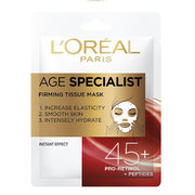 Tekstilinė kaukė, skirta nedelsiant stangrinti ir išlyginti odą Age Specialist 45+ (Firming Tissue Mask) 1 vnt.