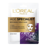 Tekstilinė kaukė intensyviam odos išjungimui ir pašviesinimui Age Specialist 55+ (Restoring Tissue Mask) 1 vnt.