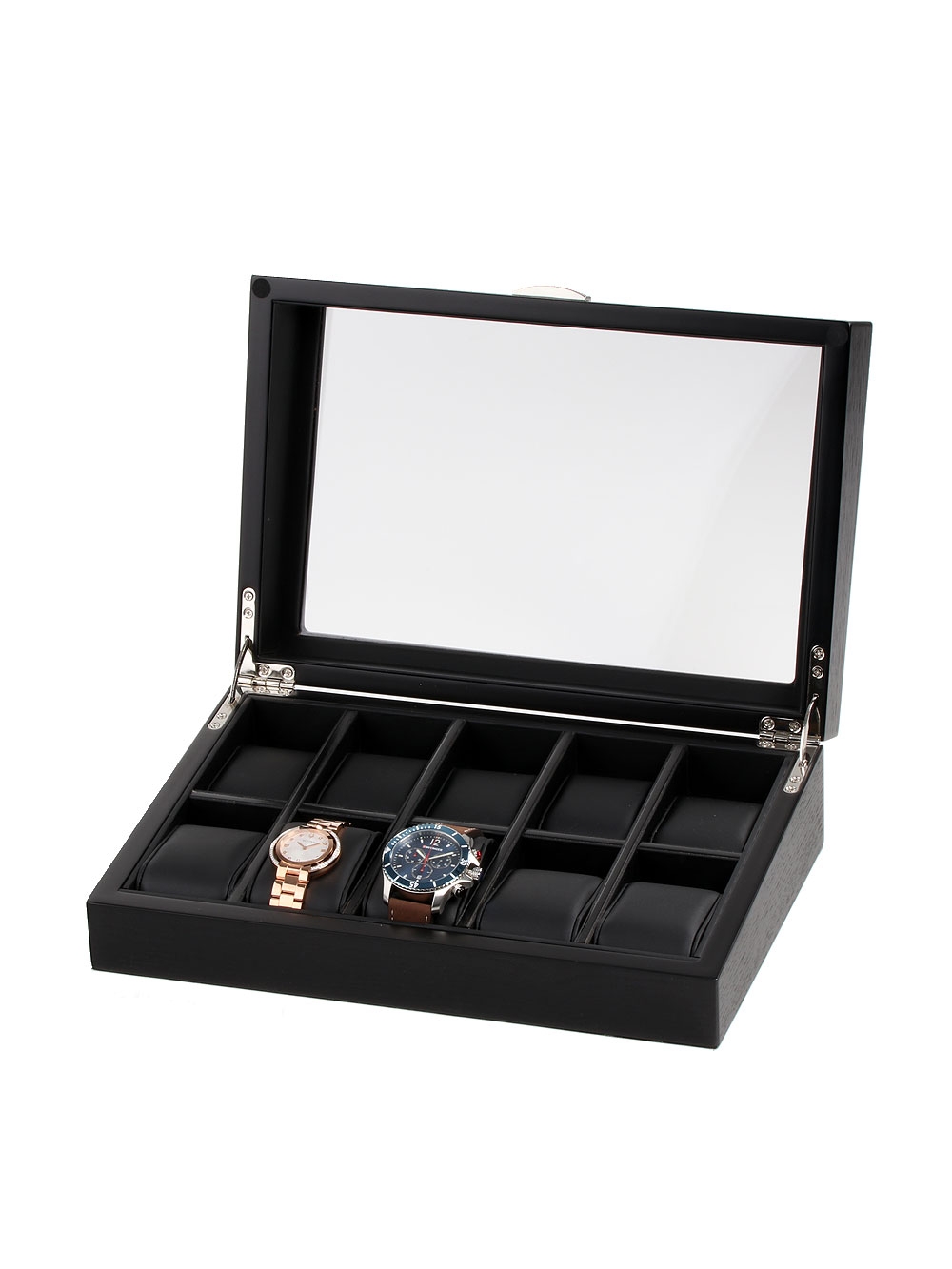 Rothenschild Watch Box RS-2375-10OAK For 10 Watches black