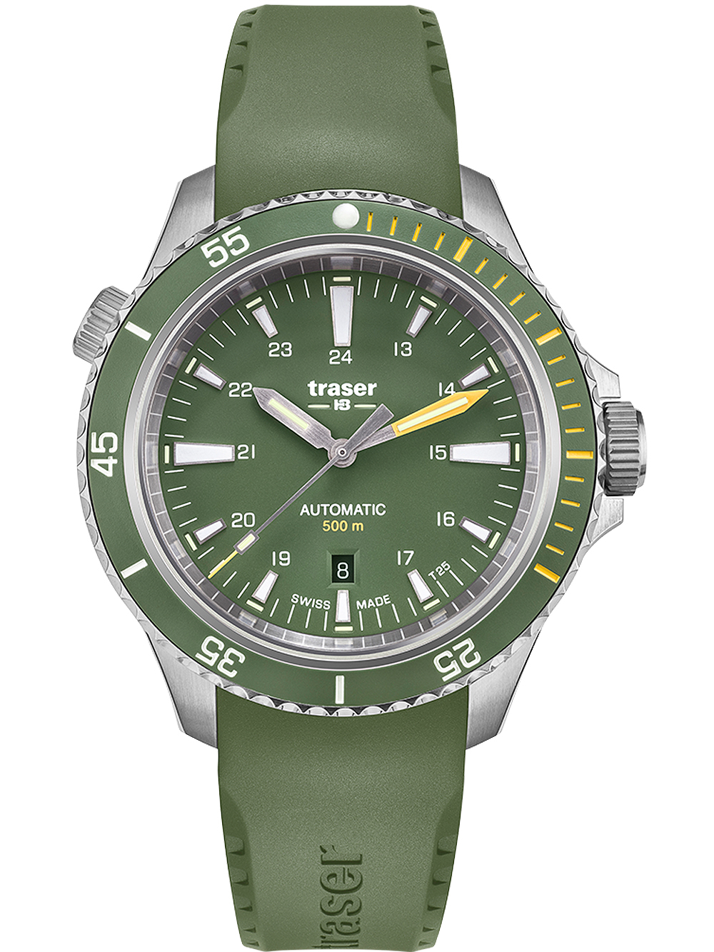 Traser H3 110327 P67 Diver Automatic Green Mens Watch 46mm 50ATM