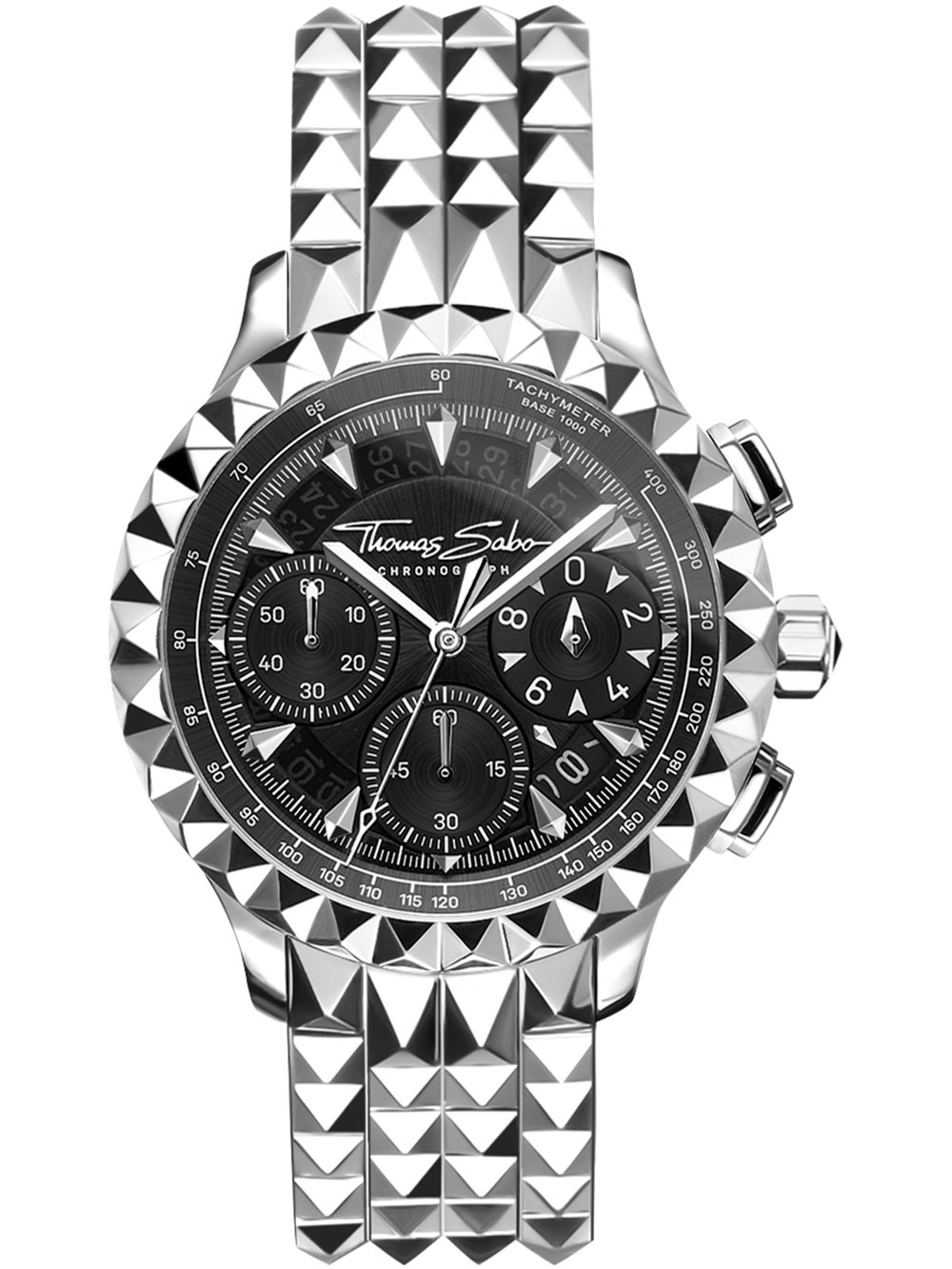 Thomas Sabo WA0358-201-203 Rebel at Heart Chronograph Mens Watch 43mm 5ATM