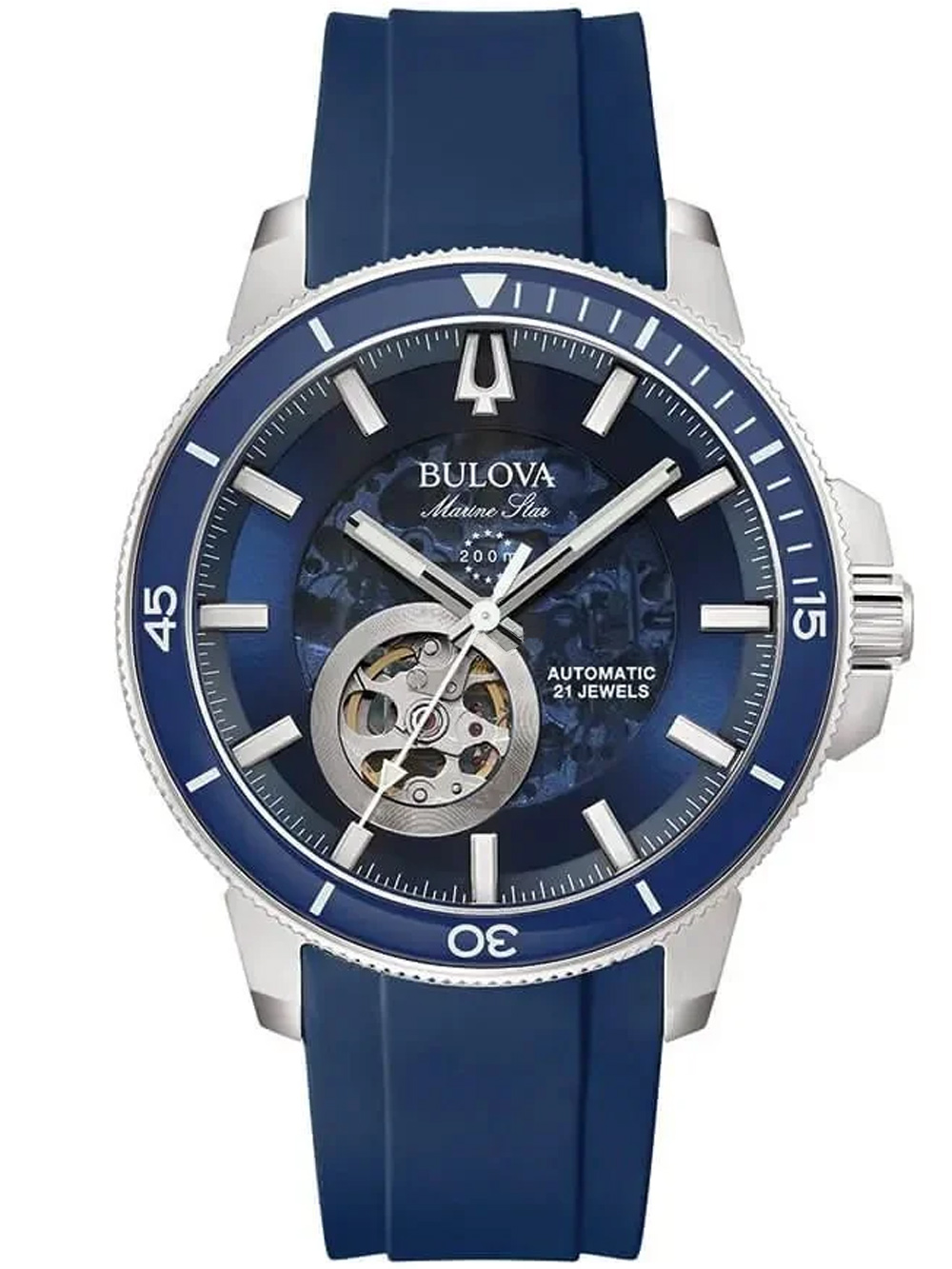 Bulova 96A303 Marine Star Mens Watch Automatic 45mm 20ATM