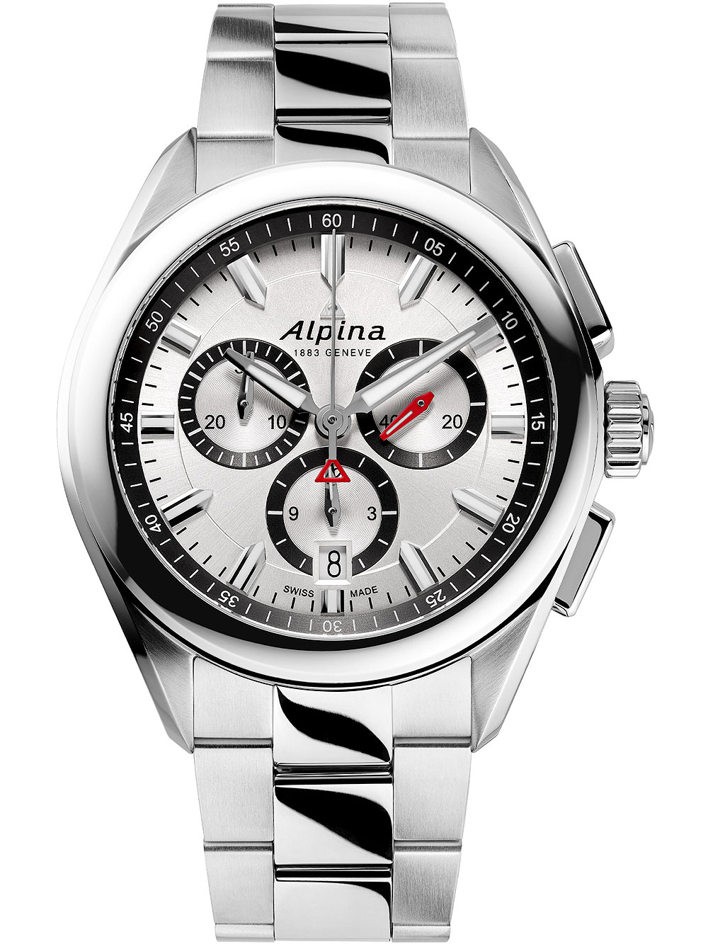 Alpina AL-373SB4E6B Alpiner Chronograph Mens Watch 42mm 10ATM