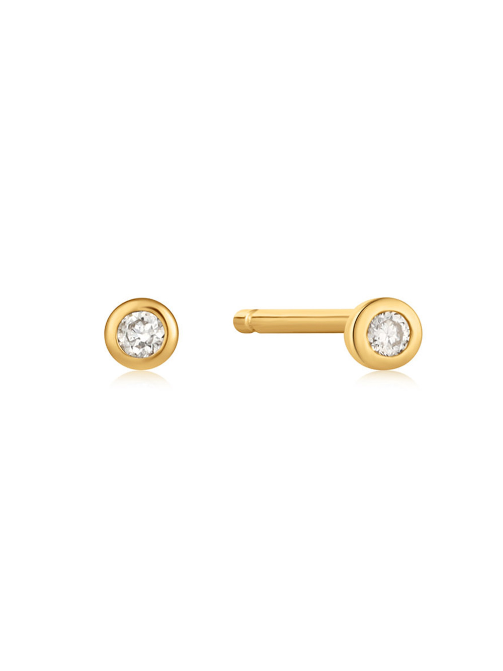 ANIA HAIE Ear Studs Bezel Gold 14K EAU001-24YG