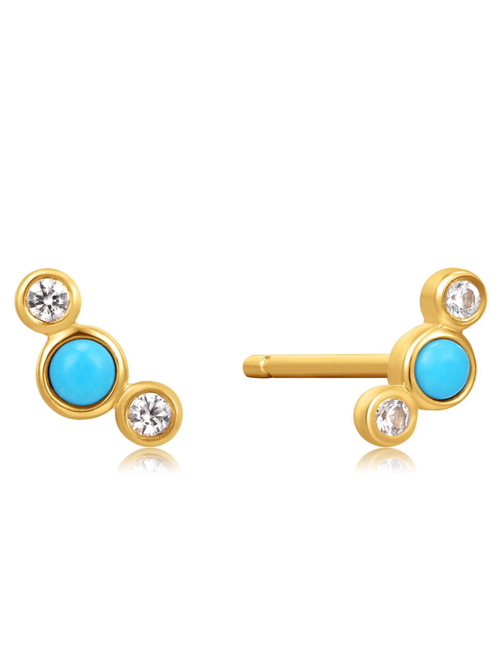 ANIA HAIE Ear Studs Terquoise & Sapphire Gold 14K EAU001-11YG