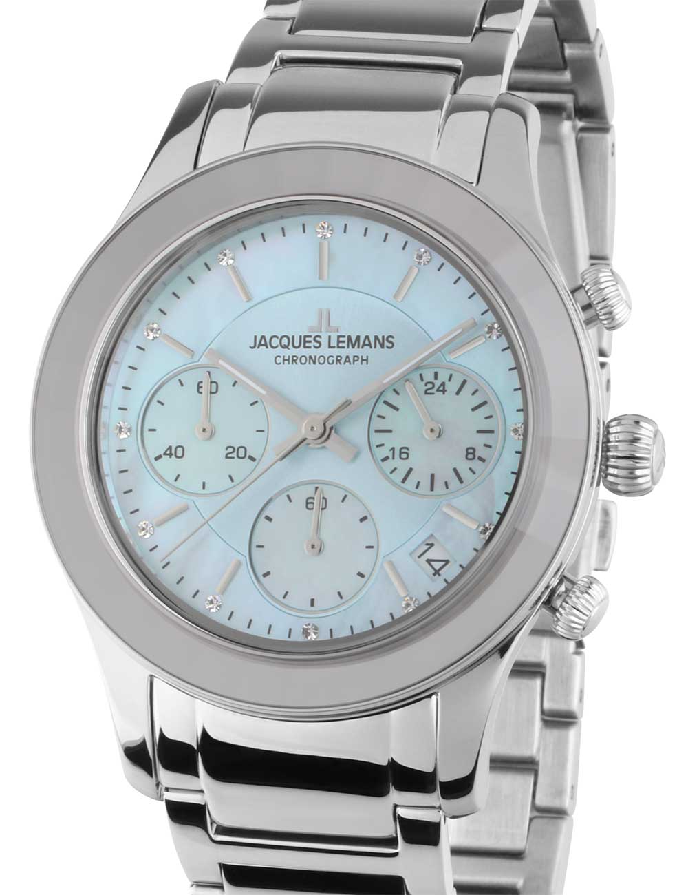 Jacques Lemans 1-2151K Venice Ladies Watch Chronograph 38mm 5ATM