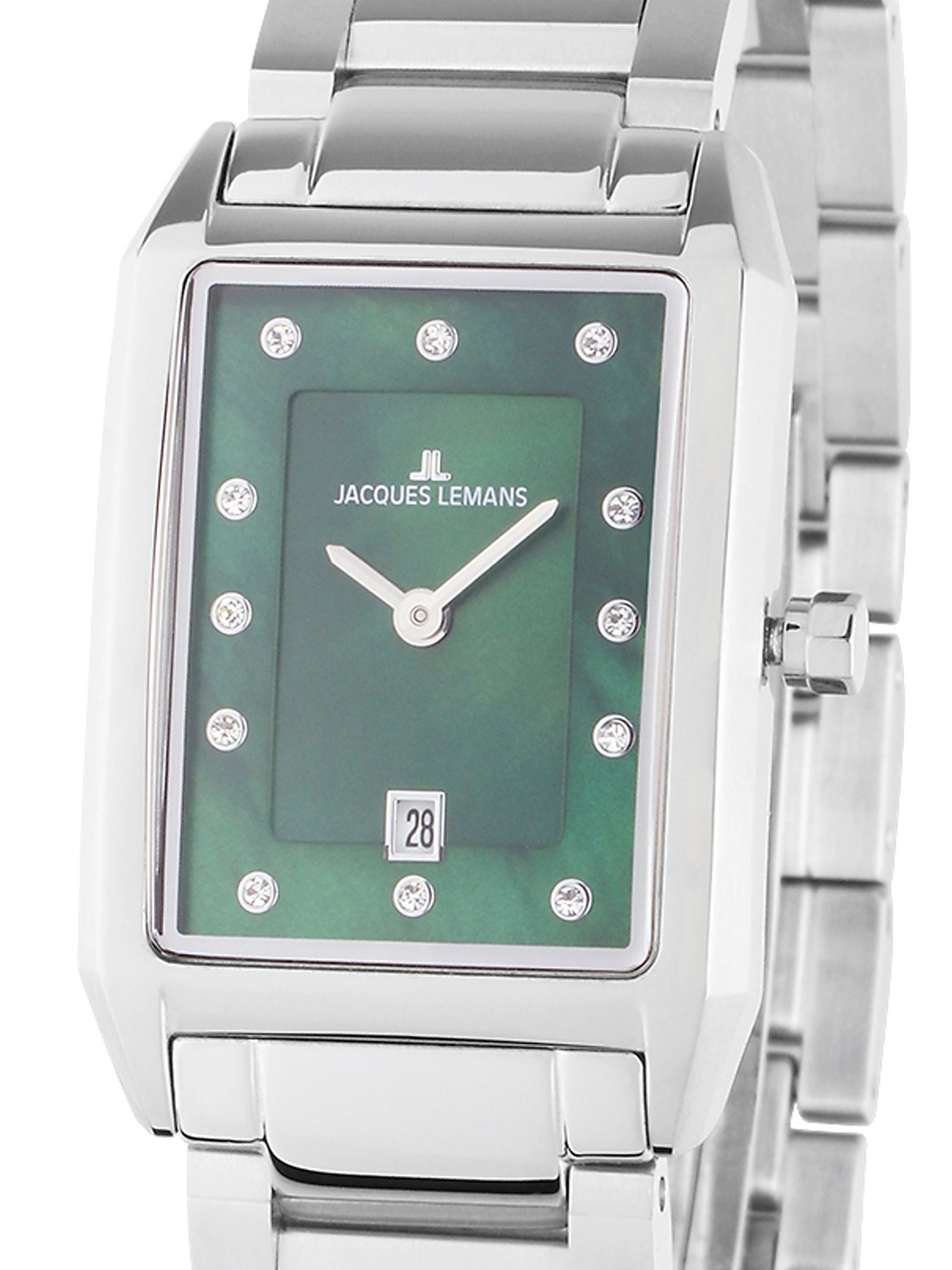 Jacques Lemans 1-2189K Torino square Ladies Watch 23mm 5ATM