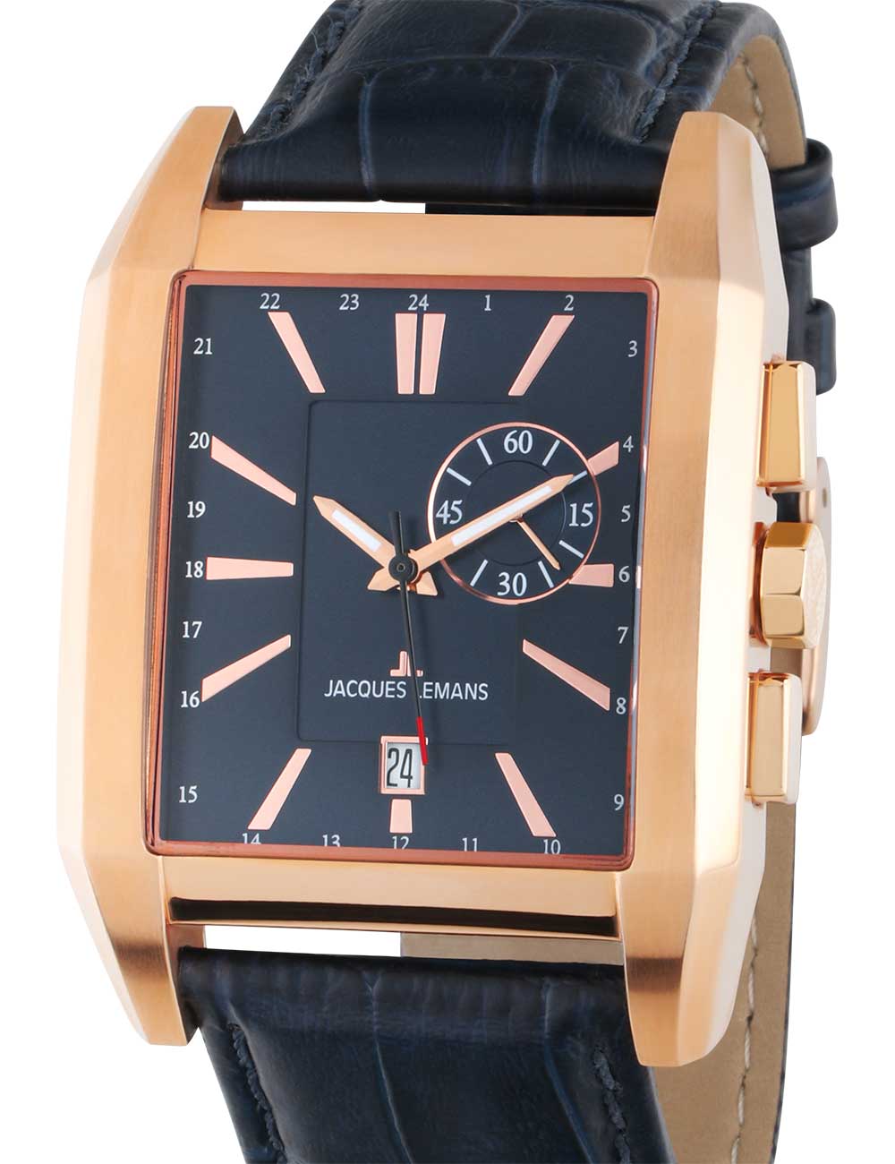 Jacques Lemans 1-2162D Torino square Mens Watch 38mm 5ATM