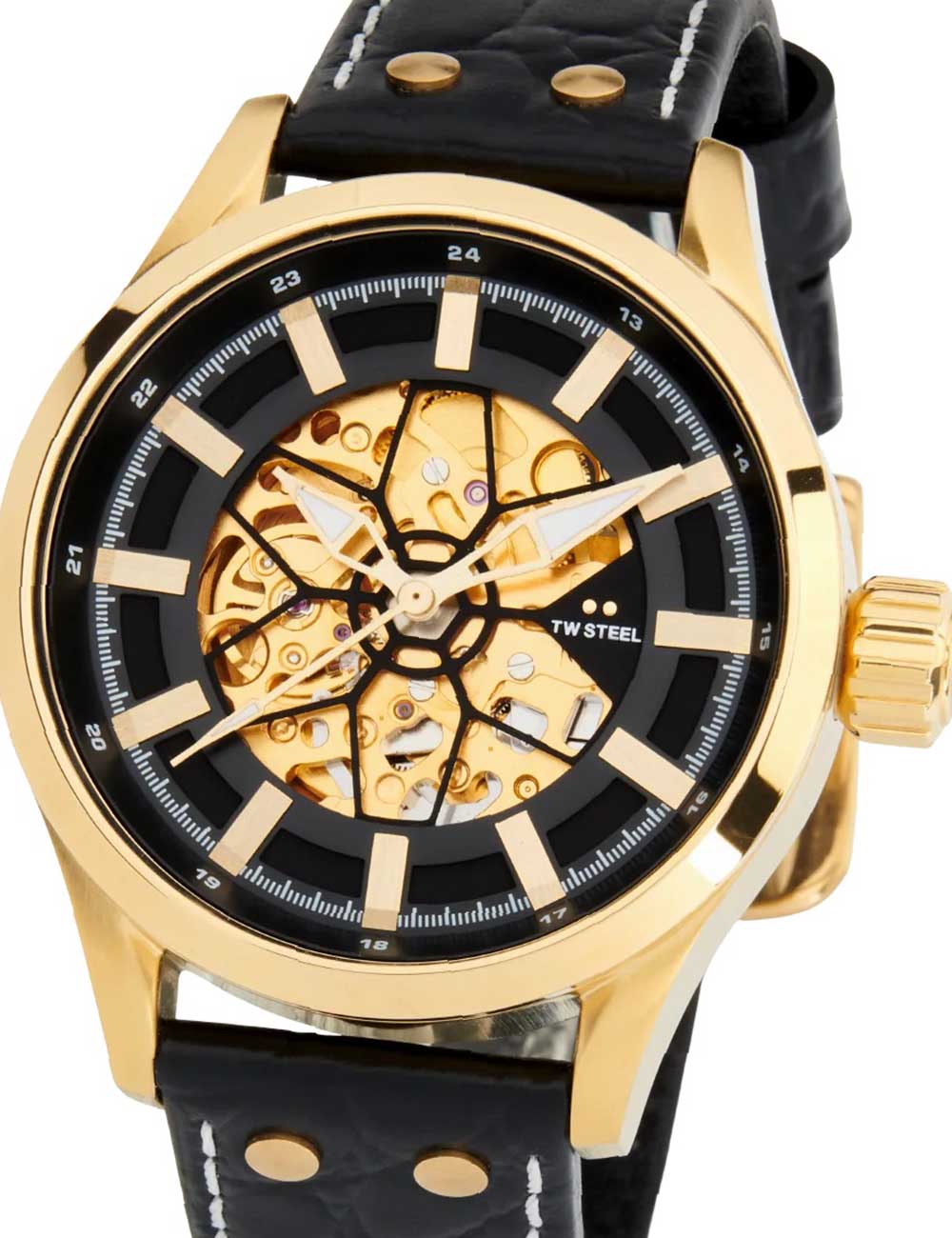 TW-Steel VS131 Mens Watch Volante Skeleton Automatic 45mm 10ATM