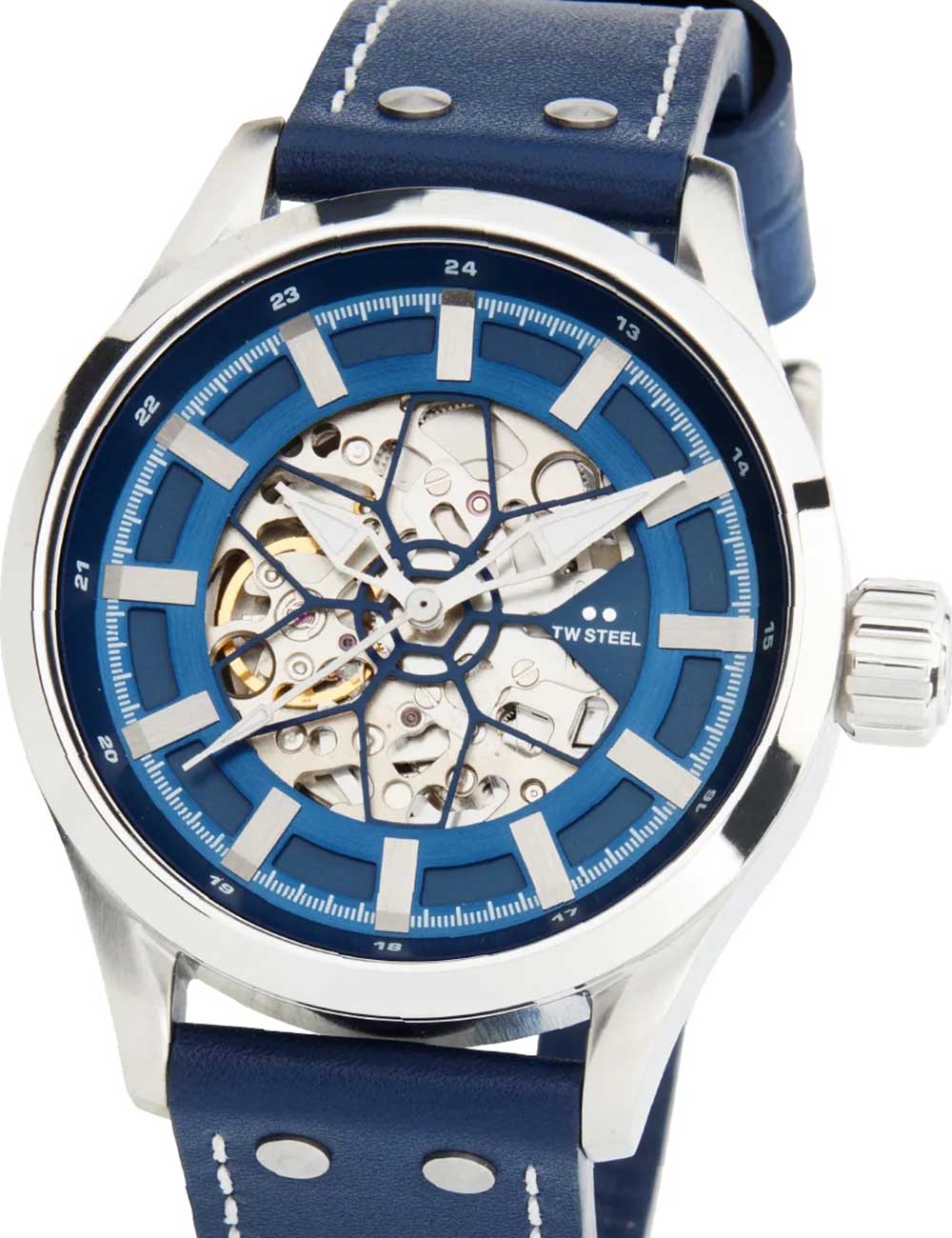 TW-Steel VS132 Mens Watch Volante Skeleton Automatic 45mm 10ATM