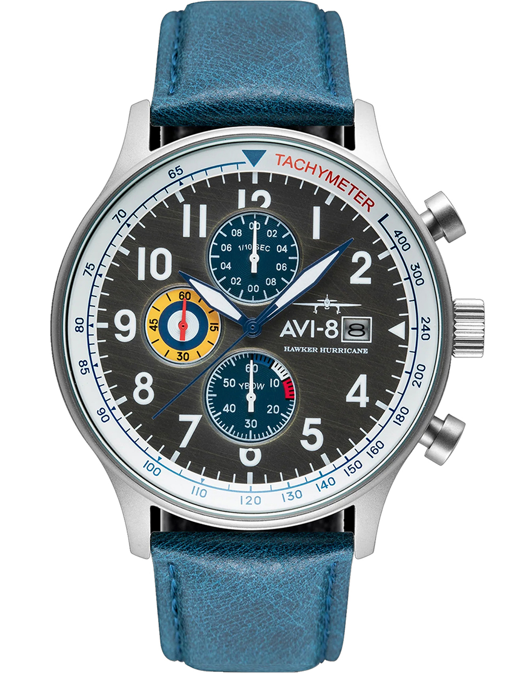 AVI-8 AV-4011-0F Mens Watch Hawker Hurricane Classic Chronograph 43mm 5ATM