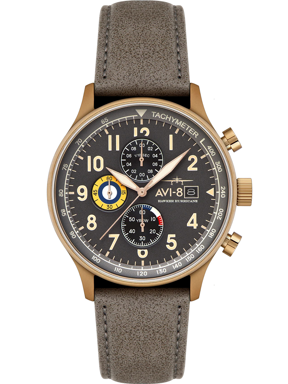 AVI-8 AV-4011-0P Mens Watch Hawker Hurricane Classic Chronograph 43mm 5ATM