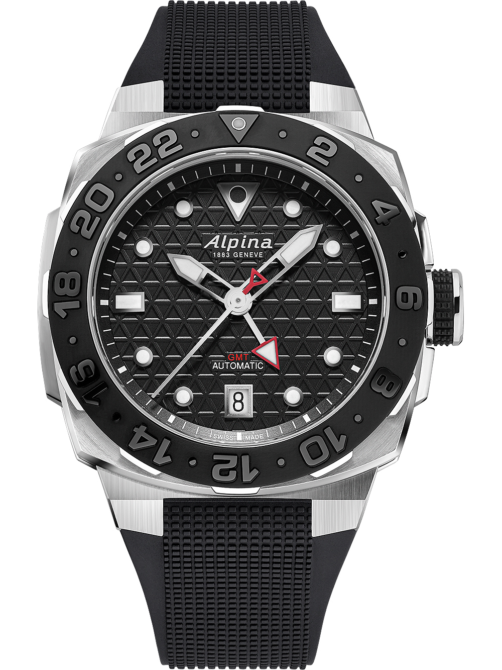 Alpina AL-560B3VE6 Mens Watch Startimer Heritage Automatic GMT 39mm 30ATM