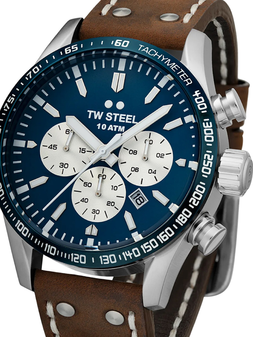 TW-Steel VS121 Volante Chronograph Mens Watch 48mm 10ATM