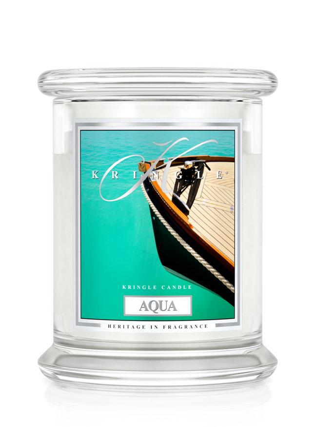 Kringle Candle Aqua kvapioji žvakė vidutinė 2 dagčiai (411 g)