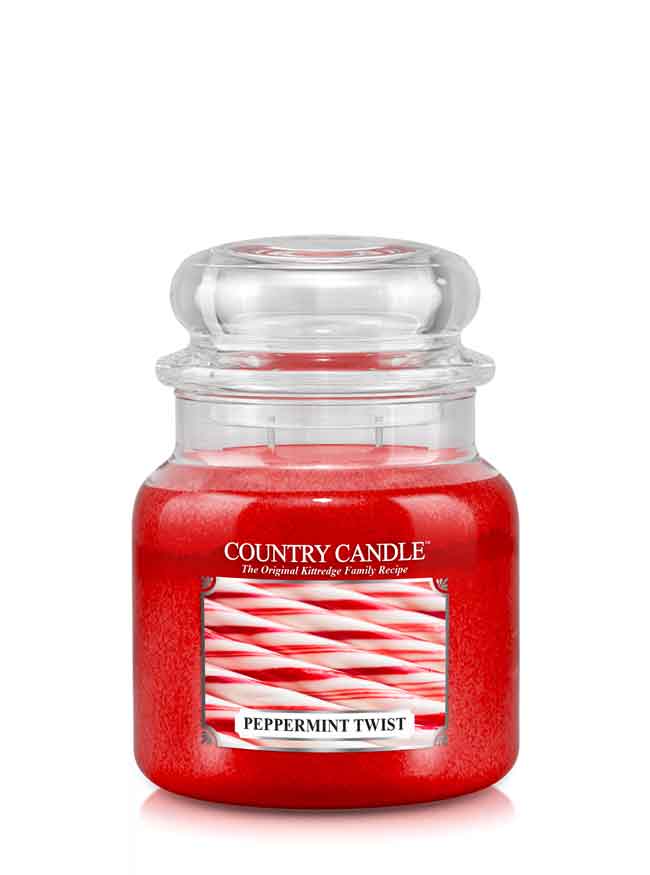 Country Candle Peppermint Twist vidutinė 2 dagčių kvapni žvakė (453 g)