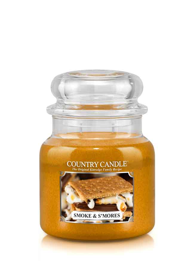 Country Candle Smoke & S'mores vidutinė 2 dagčių kvapni žvakė (453 g)