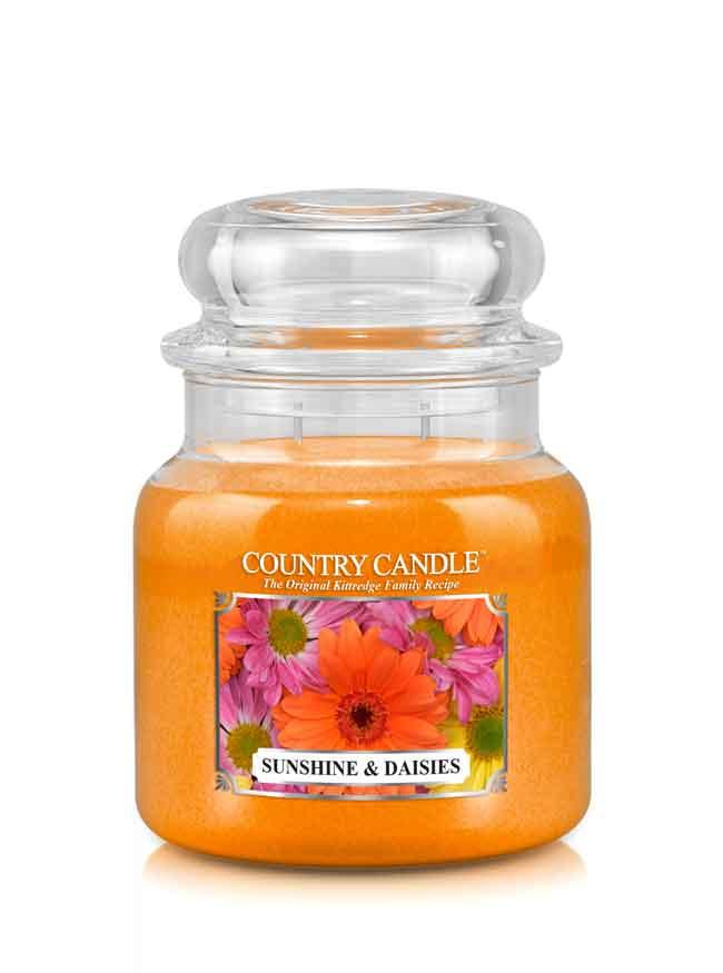 Country Candle Sunshine & Daisies kvapioji žvakė vidutinė 2 dagčiai (453 g)