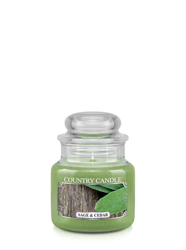 Country Candle Sage & Cedar kvapioji žvakė mini 1 dagtis (104 g)