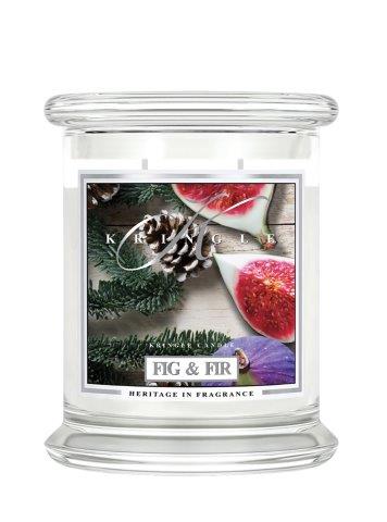 Kringle Candle Fig & Fir kvapioji žvakė, vidutinė 2 dagčiai (411 g)