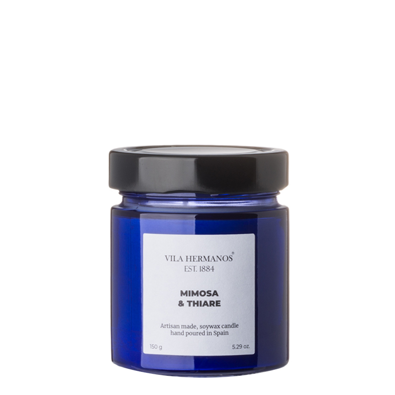 Vila Hermanos Apothecary Cobalt Blue Mimosa & Thiare kvapioji žvakė 150g