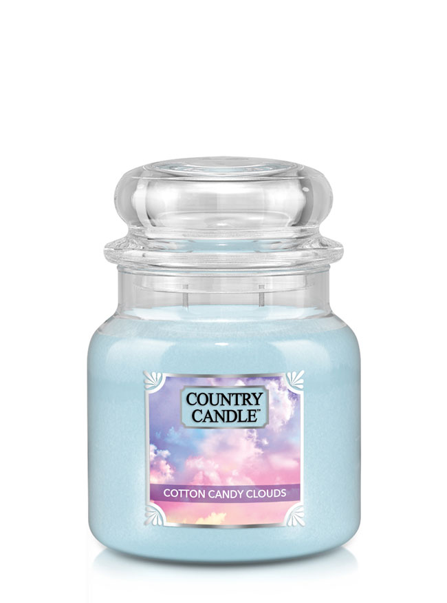 Country Candle Cotton Candy Clouds vidutinė 2 dagčių kvapni žvakė (453 g)