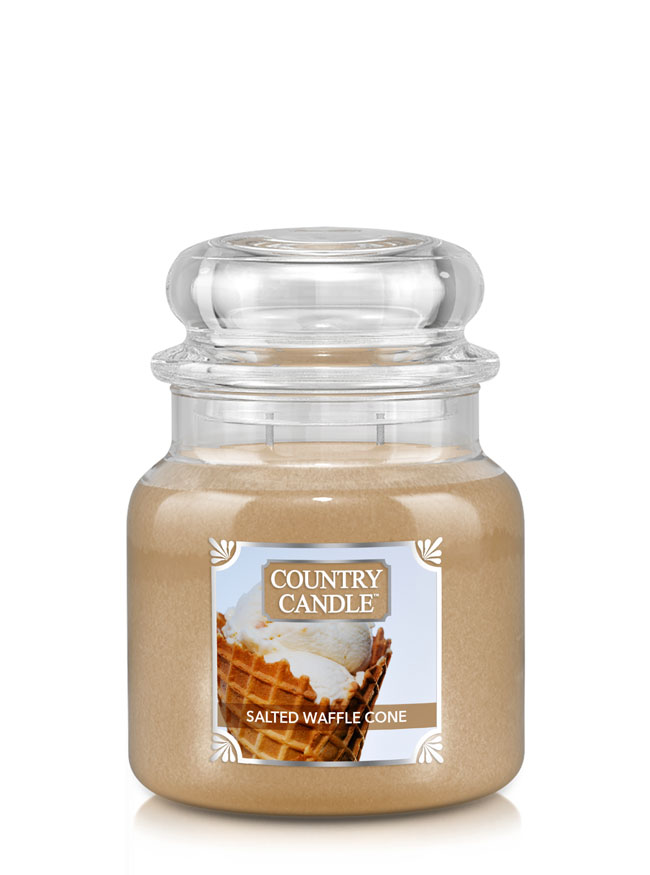 Country Candle Salted Waffle Cone Vidutinė 2 dagčių kvapni žvakė (453 g)