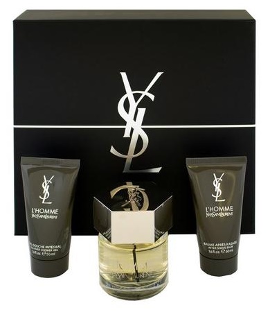 Yves Saint Laurent L´Homme Dovanų rinkinys, Tualetinis vanduo 60ml + Balzamas po skutimosi 50ml + Dušo želė 50ml