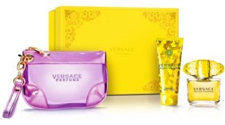 Versace Yellow Diamond Dovanų rinkinys, Tualetinis vanduo 90ml + Kūno losjonas 100ml + kosmetikos krepšys