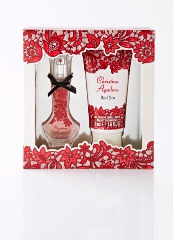 Christina Aguilera Red Sin Dovanų rinkinys, Parfumuotas vanduo 15ml + Dušo želė 50ml