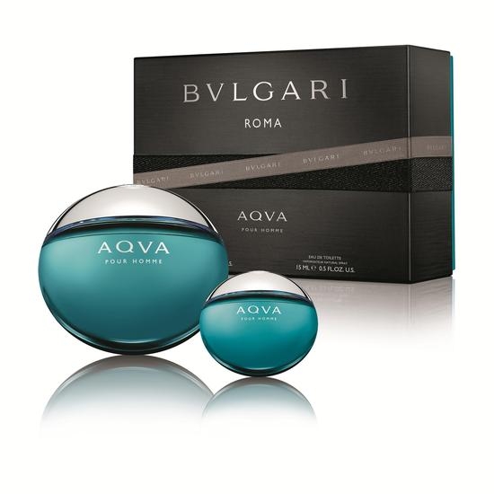 Bvlgari Aqva pour Homme Dovanų rinkinys, Tualetinis vanduo 100ml + Tualetinis vanduo 15ml