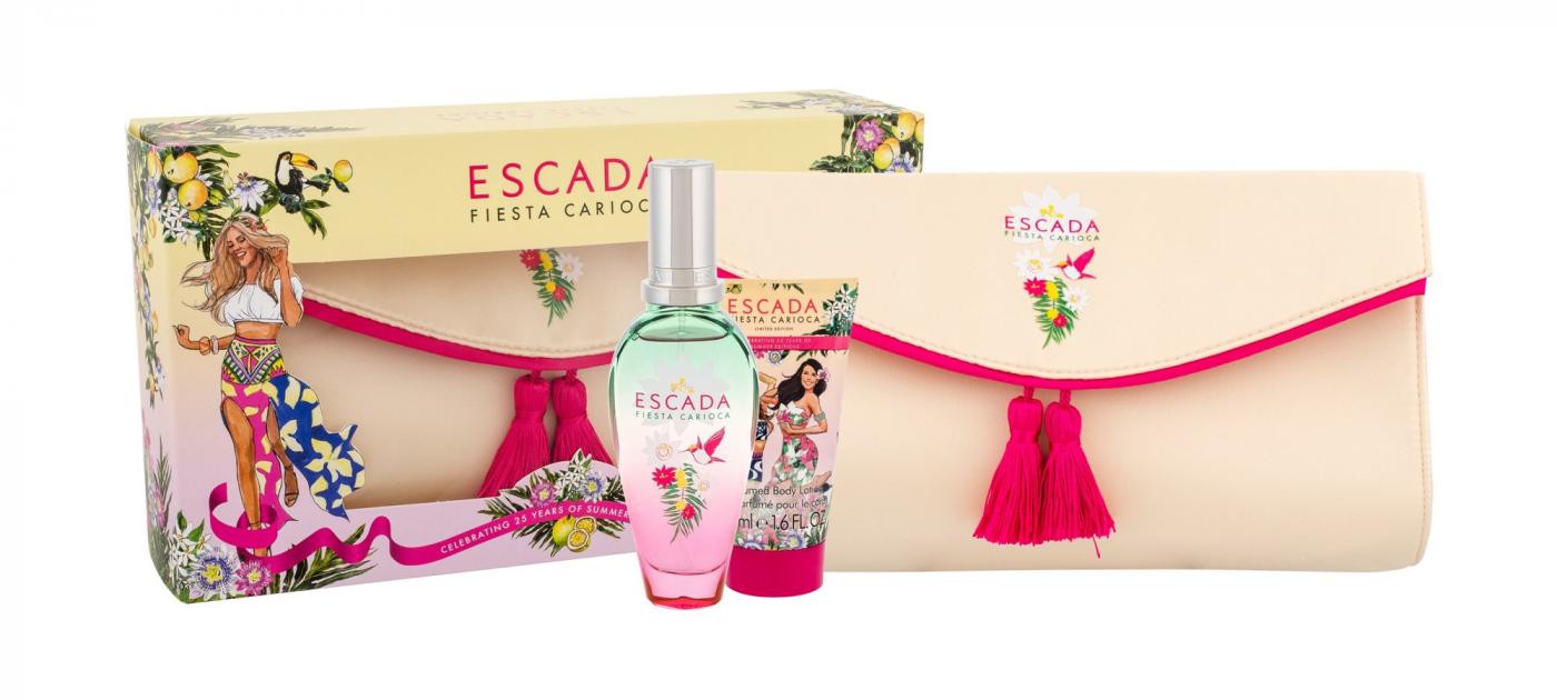 Escada Fiesta Carioca Dovanų rinkinys, Tualetinis vanduo 50ml + Kūno losjonas 50ml + krepšys