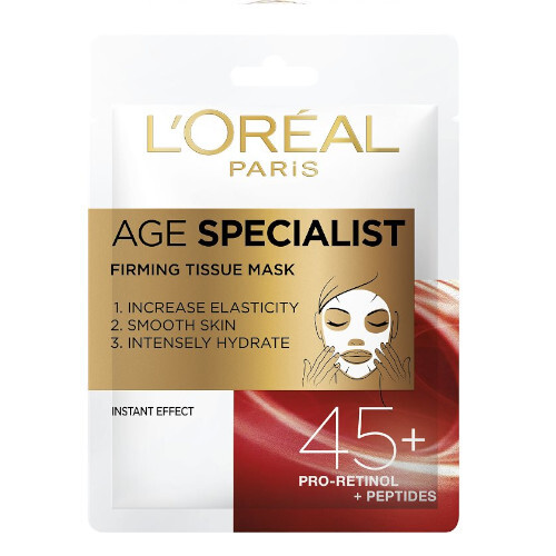 Tekstilinė kaukė, skirta nedelsiant stangrinti ir išlyginti odą Age Specialist 45+ (Firming Tissue Mask) 1 vnt.